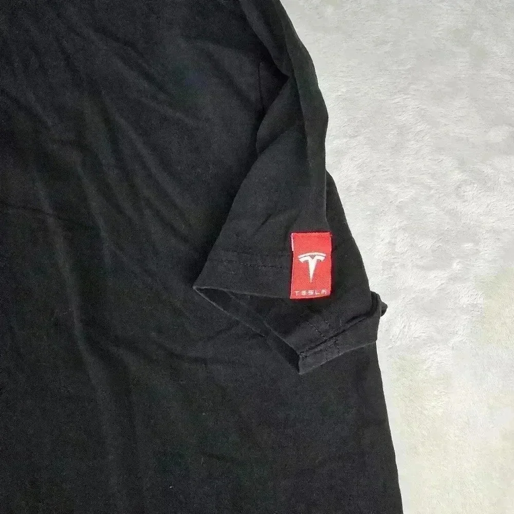 Tesla Men’s Black Polo Shirt Polyester Short Sleeve Sz 2XL - Picture 6 of 8